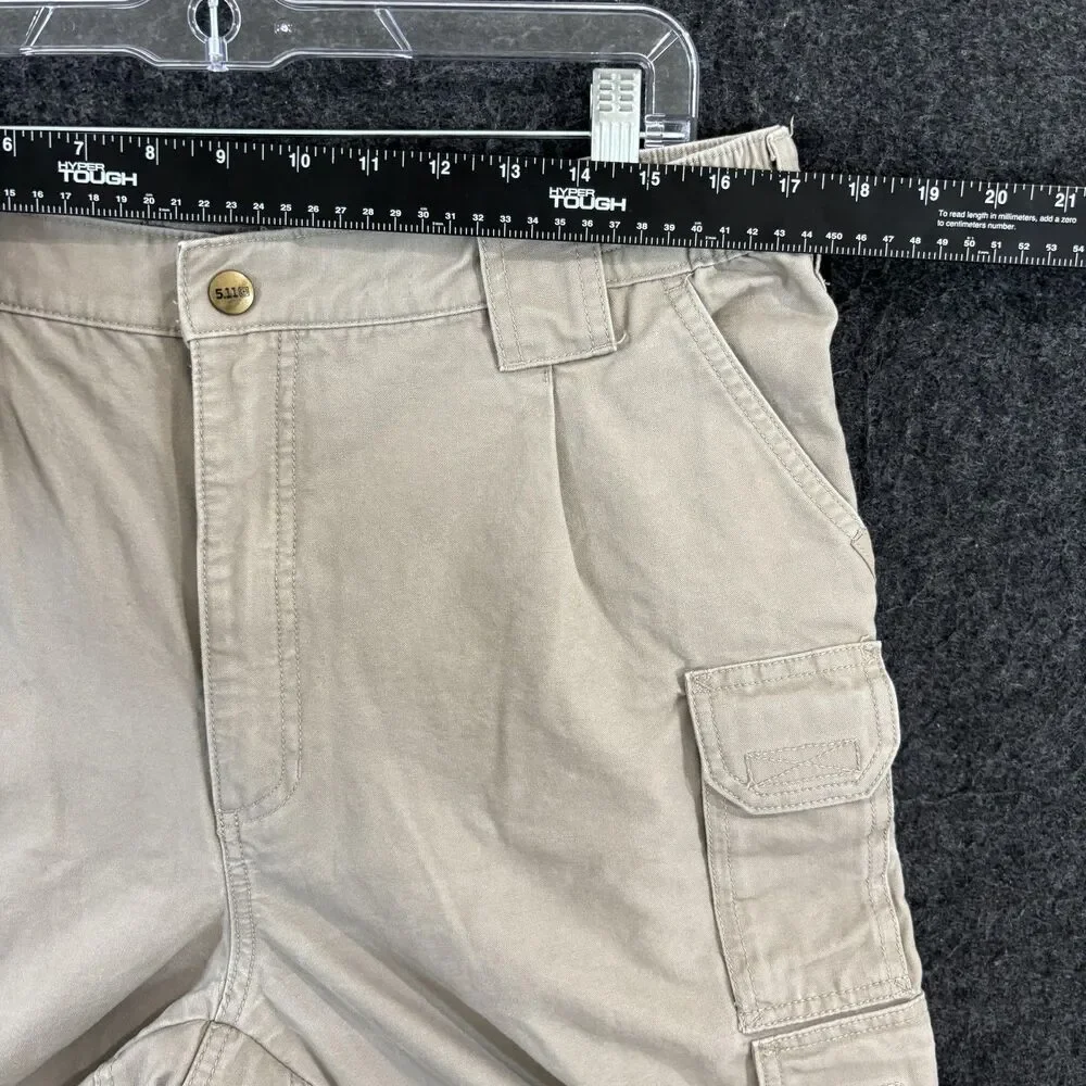 5.11 Tactical Cargo Pants Men's 36x32 Khaki Canvas Utility Relaxed 74251-055